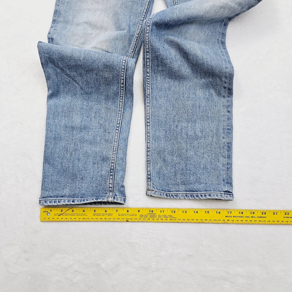 Everlane Selvedge Straight Fit Jeans Mens 32W 32L Blue Organic Cotton Stretch - Picture 7 of 13
